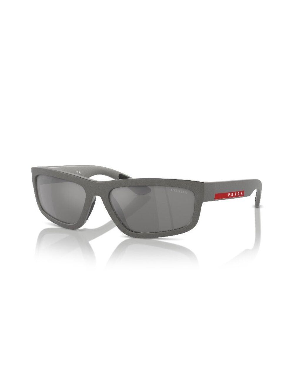 New Prada Linea Rossa Men's Sunglasses Grey Square Lens Injected Frame PS 05ZS